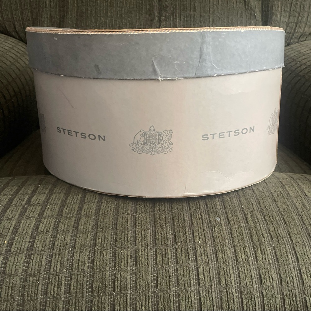 Stetson USA Oval Hat Storage Box Antique Vintage 14x13x7
